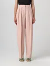 Stella Mccartney Pleated Front High-waisted Wide-leg Pant In Pink