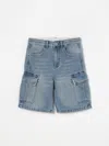 Stella Mccartney Cotton Shorts In Denim