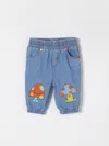 Stella Mccartney Baby Embroidered Jeans In Gnawed Blue