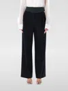 Stella Mccartney Festive Cummerbund Wool Wide-leg Pants In Black