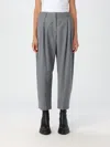 Stella Mccartney Flannel Cropped Pleated Trousers In Grau