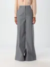 Stella Mccartney Wool Flared Pants In Grau