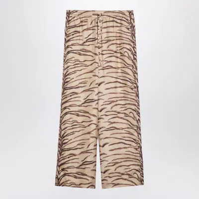 Stella Mccartney Pants With Tiger Print In Pink