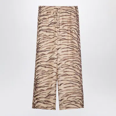 Stella Mccartney Printed High-rise Silk Wide-leg Pants In Multi