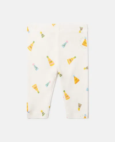 Stella Mccartney Kids' Party Hat Print Leggings In White