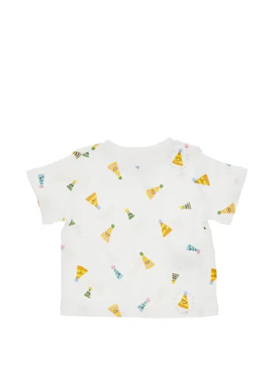Stella Mccartney Babies' Party Hat-print T-shirt In White