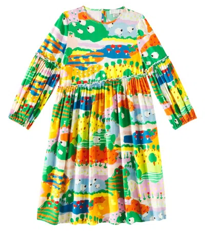 Stella Mccartney Kids' Patch-appliqué Dress In Multicolor