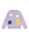 Stella Mccartney Patch-embellished Cardigan In Purple