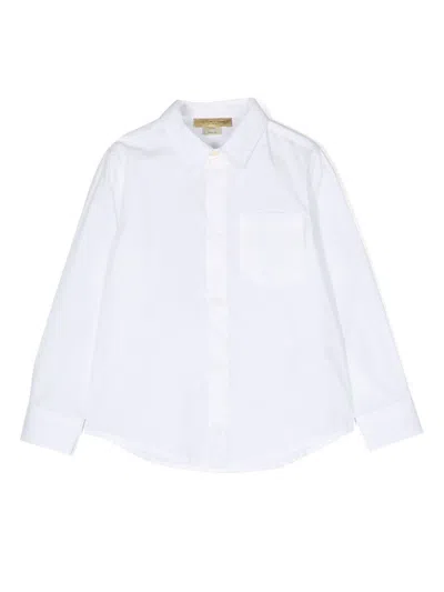 Stella Mccartney Kids' Patch-pocket Poplin Shirt In White