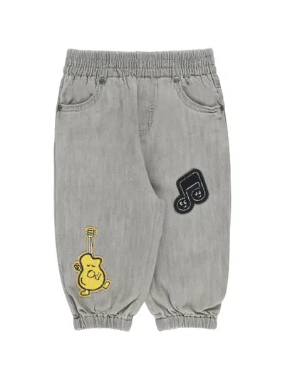 Stella Mccartney Babies' Patch-detail Jeans In Gray