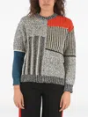 Stella Mccartney Patchwork Crochet-knit Sweater In Multi