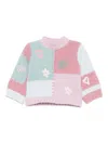 Stella Mccartney Patchwork-embroidered Sweater In Pink