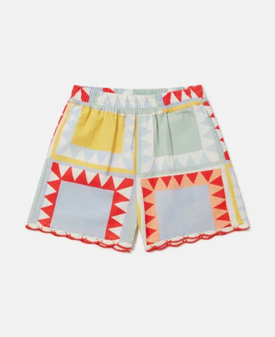 Stella Mccartney Patchwork Print Shorts In Multi