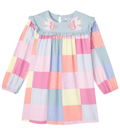 Stella Mccartney Kids' Patchwork Twill Dress In Multi