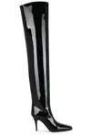 Stella Mccartney Patent Alter Mat 95 Over The Knee Boot In Black