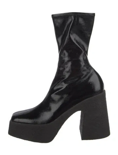Pre-owned Stella Mccartney Patent Leather Boots In Black