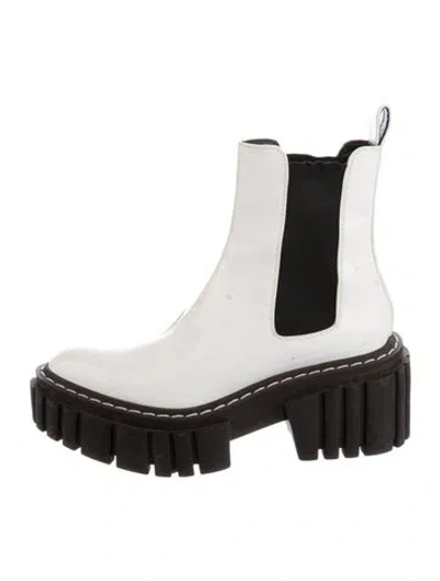 Pre-owned Stella Mccartney Patent Leather Chelsea Boots In Multi