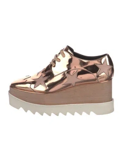 Pre-owned Stella Mccartney Patent Leather Graphic Print Chunky Sneakers