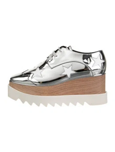 Pre-owned Stella Mccartney Patent Leather Graphic Print Flats