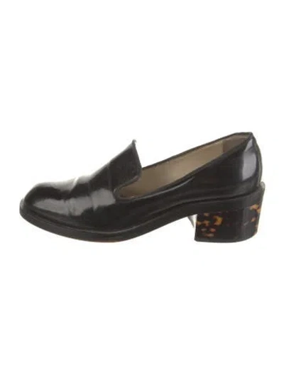 Pre-owned Stella Mccartney Patent Leather Loafers In Black