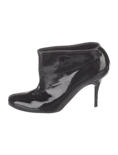 Pre-owned Stella Mccartney Patent Leather Mules In Black