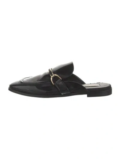 Pre-owned Stella Mccartney Patent Leather Mules In Black