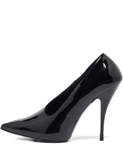 Pre-owned Stella Mccartney Patent Leather Pointed-toe Pumps In Black