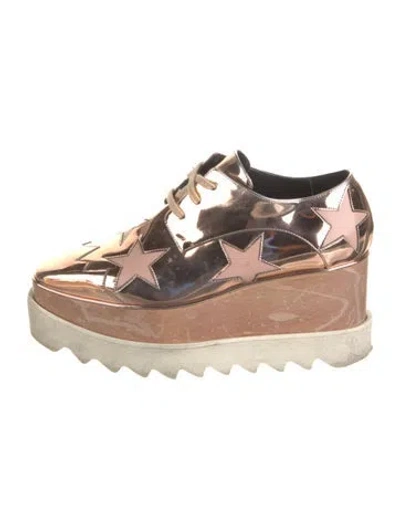 Pre-owned Stella Mccartney Patent Leather Printed Sneakers In Neutral