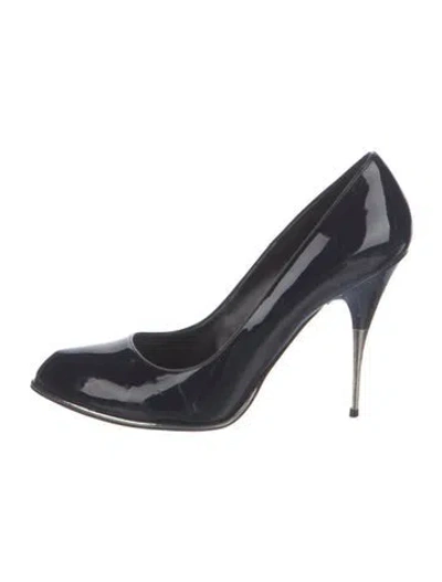 Pre-owned Stella Mccartney Patent Leather Pumps In Blue