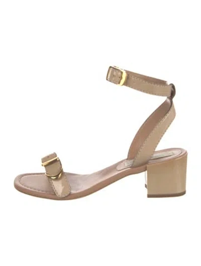 Pre-owned Stella Mccartney Patent Leather Sandals In Neutrals