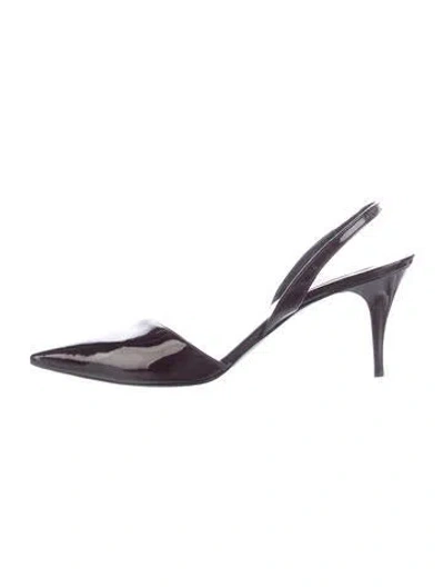 Pre-owned Stella Mccartney Patent Leather Slingback Pumps In Purple