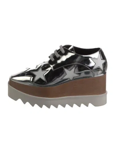 Pre-owned Stella Mccartney Patent Leather Sneakers In Silver