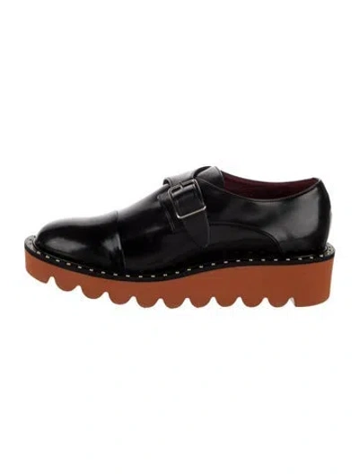 Pre-owned Stella Mccartney Patent Leather Studded Accents Oxfords In Black