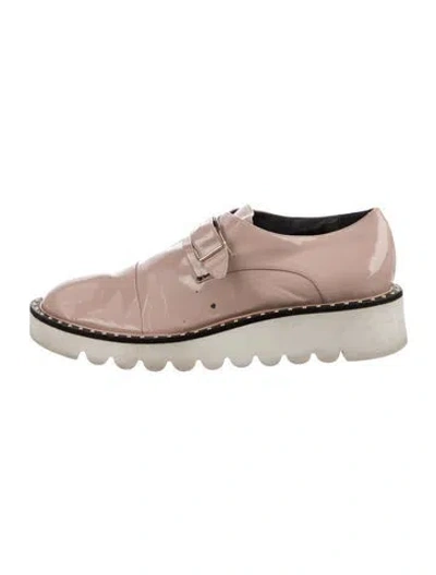 Pre-owned Stella Mccartney Patent Leather Studded Accents Oxfords In Neutral