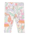 Stella Mccartney Baby Printed Cotton Leggings In White