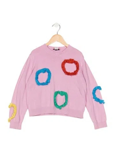 Pre-owned Stella Mccartney Kids' Pattern Print Crewneck Pullover Sweater In Pink