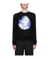 Stella Mccartney Pattern Round-neck Sweater In Black