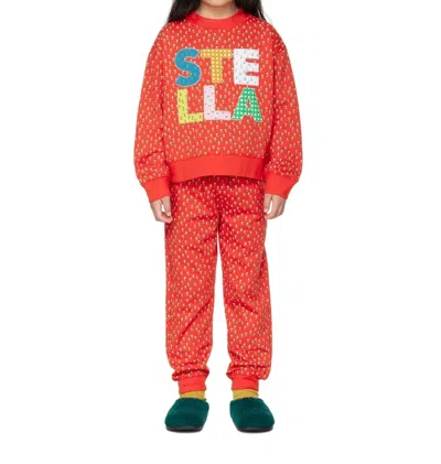 Stella Mccartney Kids Red Ditsy Flowers Sweatsuit