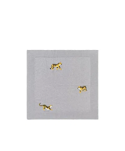 Stella Mccartney Kids' Patterned Baby Blanket In Gray