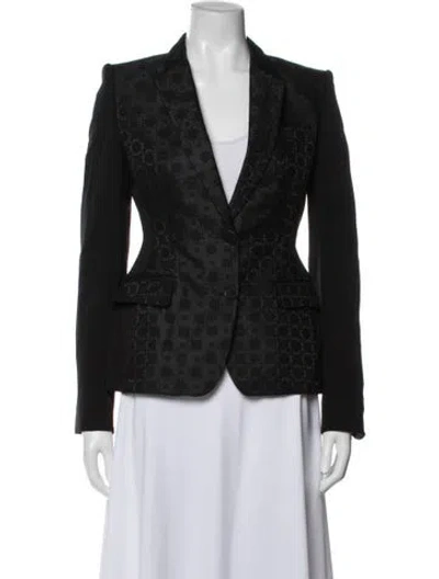 Pre-owned Stella Mccartney Patterned Blazer In Black