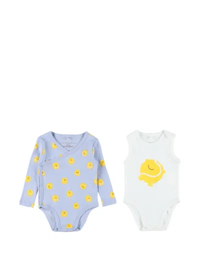 Stella Mccartney Babies' Patterned Body Set In Blue