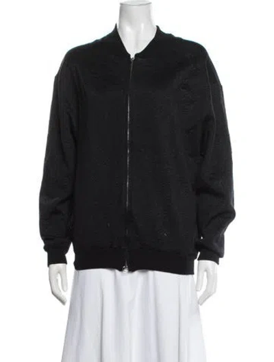 Pre-owned Stella Mccartney Patterned Bomber Jacket In Black
