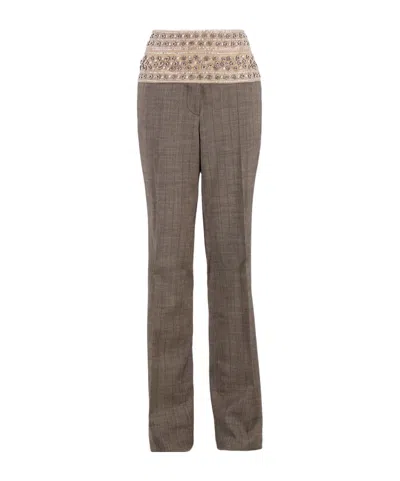 Stella Mccartney Patterned Casual Pants In Green