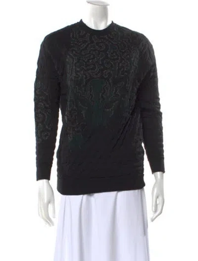 Pre-owned Stella Mccartney Patterned Crew Neck Sweatshirt In Black