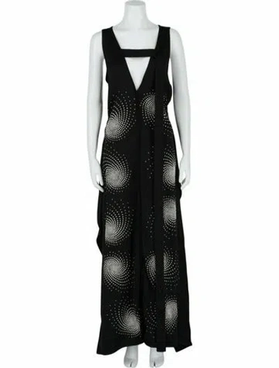 Pre-owned Stella Mccartney Patterned Evening Gown W/ Tags In Black