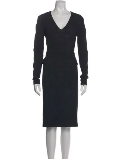 Pre-owned Stella Mccartney Patterned Knee-length Dress In Black