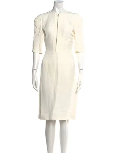 Pre-owned Stella Mccartney Patterned Knee-length Dress In White