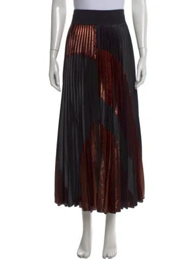 Pre-owned Stella Mccartney Patterned Long Skirt W/ Tags In Black