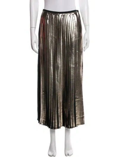 Pre-owned Stella Mccartney Patterned Midi Length Skirt In Gold/metallic