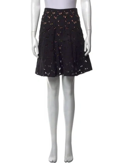 Pre-owned Stella Mccartney Patterned Mini Skirt In Black